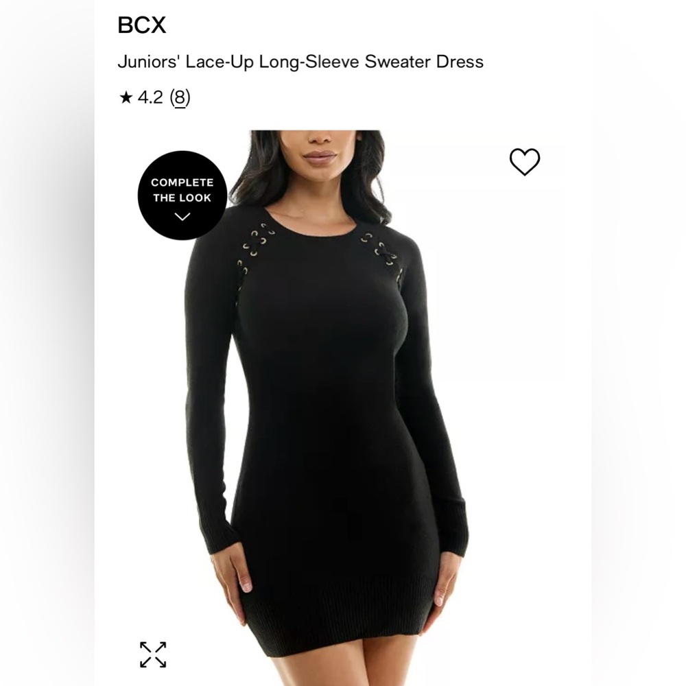 BCX Black Sweater Dress in Size S.